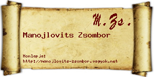 Manojlovits Zsombor névjegykártya
